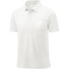 imageMAGCOMSEN Mens Polo Shirts with Pocket Cotton Pique Short Sleeve Collared Shirt Moisture Wicking Golf Shirts 3Button ShirtsWhite