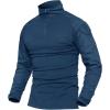 imageMAGCOMSEN Mens Tactical Military Shirts 14 Zip Long Sleeve Shirt with PocketsDenim Blue