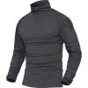 imageMAGCOMSEN Mens Tactical Military Shirts 14 Zip Long Sleeve Shirt with PocketsGrey