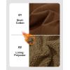 imageMAGCOMSEN Mens Corduroy Jacket Sherpa Lined Trucker Jackets Cotton TurnDown Collar Warm Winter Jacket Casual Coat 5 PocketsBrown