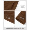 imageMAGCOMSEN Mens Corduroy Jacket Sherpa Lined Trucker Jackets Cotton TurnDown Collar Warm Winter Jacket Casual Coat 5 PocketsBrown