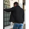 imageMAGCOMSEN Mens Corduroy Jacket Sherpa Lined Trucker Jackets Cotton TurnDown Collar Warm Winter Jacket Casual Coat 5 PocketsDark Grey