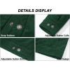 imageMAGCOMSEN Mens Corduroy Jacket Sherpa Lined Trucker Jackets Cotton TurnDown Collar Warm Winter Jacket Casual Coat 5 PocketsEmerald Green