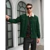 imageMAGCOMSEN Mens Corduroy Jacket Sherpa Lined Trucker Jackets Cotton TurnDown Collar Warm Winter Jacket Casual Coat 5 PocketsEmerald Green