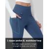 imageMAGCOMSEN Womens Fleece Lined Flare Leggings Waterproof Insulated Winter Pants Hiking Yoga Bootcut Leggings 3 PocketsBlue Grey