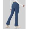 imageMAGCOMSEN Womens Fleece Lined Flare Leggings Waterproof Insulated Winter Pants Hiking Yoga Bootcut Leggings 3 PocketsBlue Grey
