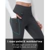 imageMAGCOMSEN Womens Fleece Lined Flare Leggings Waterproof Insulated Winter Pants Hiking Yoga Bootcut Leggings 3 PocketsGrey