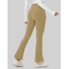 imageMAGCOMSEN Womens Fleece Lined Flare Leggings Waterproof Insulated Winter Pants Hiking Yoga Bootcut Leggings 3 PocketsKhaki