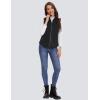 imageMAGCOMSEN Womens Fleece Vest with Zipper Pockets Zip Up Sleeveless Jackets Lightweight Soft Warm Polar Vest OuterwearBlack