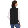 imageMAGCOMSEN Womens Fleece Vest with Zipper Pockets Zip Up Sleeveless Jackets Lightweight Soft Warm Polar Vest OuterwearBlack