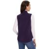 imageMAGCOMSEN Womens Fleece Vest with Zipper Pockets Zip Up Sleeveless Jackets Lightweight Soft Warm Polar Vest OuterwearDeep Purple
