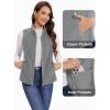imageMAGCOMSEN Womens Fleece Vest with Zipper Pockets Zip Up Sleeveless Jackets Lightweight Soft Warm Polar Vest OuterwearLight Grey