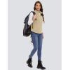 imageMAGCOMSEN Womens Fleece Vest with Zipper Pockets Zip Up Sleeveless Jackets Lightweight Soft Warm Polar Vest OuterwearLight Khaki