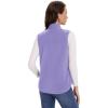 imageMAGCOMSEN Womens Fleece Vest with Zipper Pockets Zip Up Sleeveless Jackets Lightweight Soft Warm Polar Vest OuterwearLight Purple