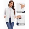 imageMAGCOMSEN Womens Fleece Vest with Zipper Pockets Zip Up Sleeveless Jackets Lightweight Soft Warm Polar Vest OuterwearWhite