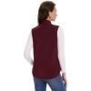 imageMAGCOMSEN Womens Fleece Vest with Zipper Pockets Zip Up Sleeveless Jackets Lightweight Soft Warm Polar Vest OuterwearWine Red