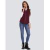imageMAGCOMSEN Womens Fleece Vest with Zipper Pockets Zip Up Sleeveless Jackets Lightweight Soft Warm Polar Vest OuterwearWine Red