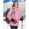 imageMAGCOMSEN Womens Winter Coats Waterproof Insulated Snow Ski Jacket Hood Fleece Lined Warm Mountain Snowboarding WindbreakerApink
