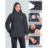 imageMAGCOMSEN Womens Winter Coats Waterproof Insulated Snow Ski Jacket Hood Fleece Lined Warm Mountain Snowboarding WindbreakerCarbongrey