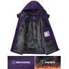 imageMAGCOMSEN Womens Winter Coats Waterproof Insulated Snow Ski Jacket Hood Fleece Lined Warm Mountain Snowboarding WindbreakerDeeppurple