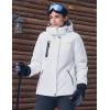 imageMAGCOMSEN Womens Winter Coats Waterproof Insulated Snow Ski Jacket Hood Fleece Lined Warm Mountain Snowboarding WindbreakerWhite