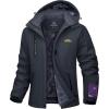 imageMAGCOMSEN Womens Winter Coats Waterproof Insulated Snow Ski Jacket Hood Fleece Lined Warm Mountain Snowboarding WindbreakerCarbongrey