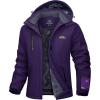 imageMAGCOMSEN Womens Winter Coats Waterproof Insulated Snow Ski Jacket Hood Fleece Lined Warm Mountain Snowboarding WindbreakerDeeppurple