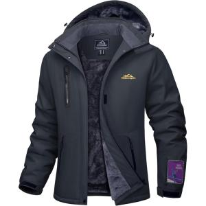 imageMAGCOMSEN Womens Winter Coats Waterproof Insulated Snow Ski Jacket Hood Fleece Lined Warm Mountain Snowboarding WindbreakerCarbongrey