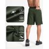 imageMAGCOMSEN Mens Athletic Running Shorts 9quot Quick Dry Lightweight Sport Workout Hiking Gym Shorts with Zipper PocketsArmy Green