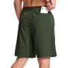 imageMAGCOMSEN Mens Athletic Running Shorts 9quot Quick Dry Lightweight Sport Workout Hiking Gym Shorts with Zipper PocketsArmy Green