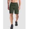 imageMAGCOMSEN Mens Athletic Running Shorts 9quot Quick Dry Lightweight Sport Workout Hiking Gym Shorts with Zipper PocketsArmy Green