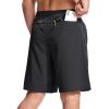 imageMAGCOMSEN Mens Athletic Running Shorts 9quot Quick Dry Lightweight Sport Workout Hiking Gym Shorts with Zipper PocketsBlack