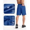 imageMAGCOMSEN Mens Athletic Running Shorts 9quot Quick Dry Lightweight Sport Workout Hiking Gym Shorts with Zipper PocketsBlue
