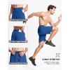 imageMAGCOMSEN Mens Athletic Running Shorts 9quot Quick Dry Lightweight Sport Workout Hiking Gym Shorts with Zipper PocketsBlue