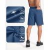 imageMAGCOMSEN Mens Athletic Running Shorts 9quot Quick Dry Lightweight Sport Workout Hiking Gym Shorts with Zipper PocketsBlue Grey