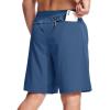 imageMAGCOMSEN Mens Athletic Running Shorts 9quot Quick Dry Lightweight Sport Workout Hiking Gym Shorts with Zipper PocketsBlue Grey