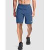 imageMAGCOMSEN Mens Athletic Running Shorts 9quot Quick Dry Lightweight Sport Workout Hiking Gym Shorts with Zipper PocketsBlue Grey