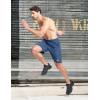 imageMAGCOMSEN Mens Athletic Running Shorts 9quot Quick Dry Lightweight Sport Workout Hiking Gym Shorts with Zipper PocketsBlue Grey