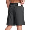 imageMAGCOMSEN Mens Athletic Running Shorts 9quot Quick Dry Lightweight Sport Workout Hiking Gym Shorts with Zipper PocketsDark Grey