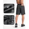 imageMAGCOMSEN Mens Athletic Running Shorts 9quot Quick Dry Lightweight Sport Workout Hiking Gym Shorts with Zipper PocketsDark Grey