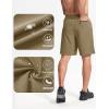imageMAGCOMSEN Mens Athletic Running Shorts 9quot Quick Dry Lightweight Sport Workout Hiking Gym Shorts with Zipper PocketsKhaki