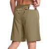 imageMAGCOMSEN Mens Athletic Running Shorts 9quot Quick Dry Lightweight Sport Workout Hiking Gym Shorts with Zipper PocketsKhaki