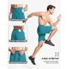 imageMAGCOMSEN Mens Athletic Running Shorts 9quot Quick Dry Lightweight Sport Workout Hiking Gym Shorts with Zipper PocketsLake Blue