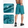 imageMAGCOMSEN Mens Athletic Running Shorts 9quot Quick Dry Lightweight Sport Workout Hiking Gym Shorts with Zipper PocketsLake Blue