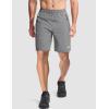 imageMAGCOMSEN Mens Athletic Running Shorts 9quot Quick Dry Lightweight Sport Workout Hiking Gym Shorts with Zipper PocketsLight Grey