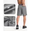 imageMAGCOMSEN Mens Athletic Running Shorts 9quot Quick Dry Lightweight Sport Workout Hiking Gym Shorts with Zipper PocketsLight Grey