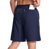 imageMAGCOMSEN Mens Athletic Running Shorts 9quot Quick Dry Lightweight Sport Workout Hiking Gym Shorts with Zipper PocketsNavy
