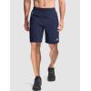 imageMAGCOMSEN Mens Athletic Running Shorts 9quot Quick Dry Lightweight Sport Workout Hiking Gym Shorts with Zipper PocketsNavy