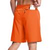 imageMAGCOMSEN Mens Athletic Running Shorts 9quot Quick Dry Lightweight Sport Workout Hiking Gym Shorts with Zipper PocketsOrange