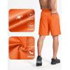 imageMAGCOMSEN Mens Athletic Running Shorts 9quot Quick Dry Lightweight Sport Workout Hiking Gym Shorts with Zipper PocketsOrange